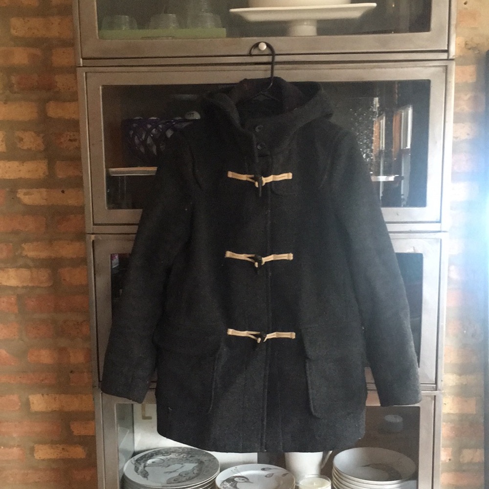 Uniqlo pea coat size medium grey